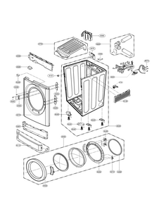 Drum And Tub Parts Diagram and Parts List for 79681393610  Kenmore Dryer