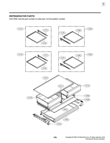 Refrigerator Parts Diagram and Parts List for GR-G27ANSNM ASTCNAA LG Refrigerator