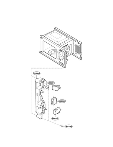Latch Board Parts Diagram and Parts List for MA1152W  LG Microwave
