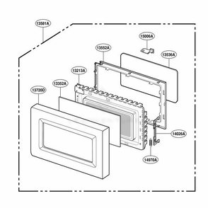 Part Location Diagram of 3720W0D186F LG PANEL,DOOR