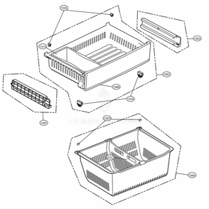 Freezer Parts Diagram and Parts List for 73102 ASWCSE0 LG Refrigerator