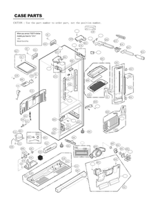 Case Parts Diagram and Parts List for GC-L258VSXD ASTCSE2 LG Refrigerator