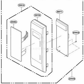 Part Location Diagram of 4781W1M296A LG CONTROLLER ASSEMBLY,