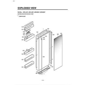 Section 3 Diagram and Parts List for LRSPC2051ST ASTCLGA LG Refrigerator
