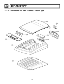 Control Panel And Plate Assembly Diagram and Parts List for RV1367ES ASSEEUS LG Dryer