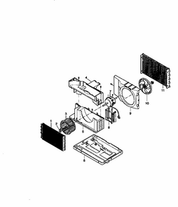 Air Handling And Cycle Parts Diagram and Parts List for 58078053890  Kenmore Air Conditioner