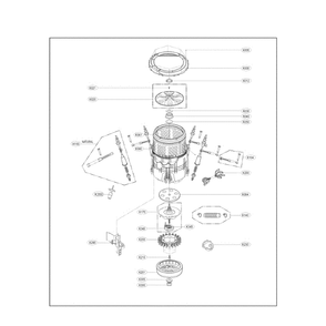 Part Location Diagram of AJQ73614204 LG TUB ASSEMBLY,INNER