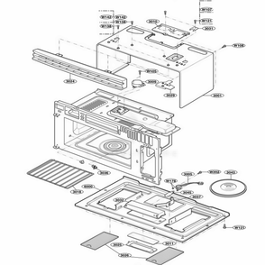 Oven Cavity Parts Diagram and Parts List for MMV5207ACB ABKEMTC LG Range