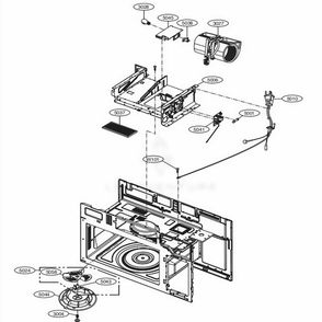 Interior Parts 2 Diagram and Parts List for LMV1765ST CS2ELNA LG Range