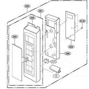 Controller Parts 1 Diagram and Parts List for MMV6178AAQ ABSEMTG LG Microwave