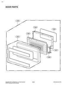 Door Parts Diagram and Parts List for MS2040FRSE CSBESTD LG Microwave