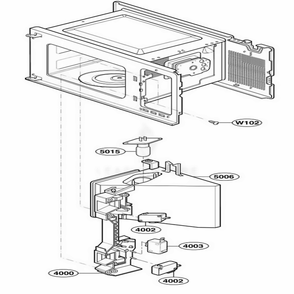 Latch Board Parts 1 Diagram and Parts List for 62463 ASBESEA LG Wall Oven