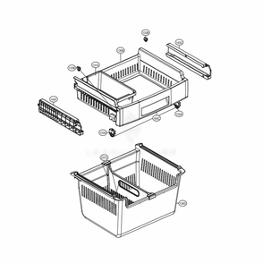 Freezer Parts Diagram and Parts List for LDCS24223P AMCCNA0 LG Refrigerator