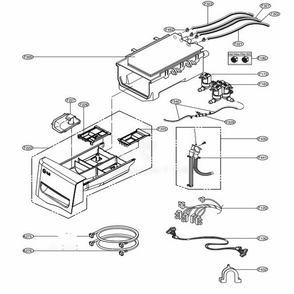 Dispenser Assembly Diagram and Parts List for WM8100HWA ABWEEUS LG Washer