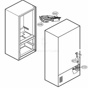 Ice Maker Parts Diagram and Parts List for 71602 ASWCSE3 LG Refrigerator