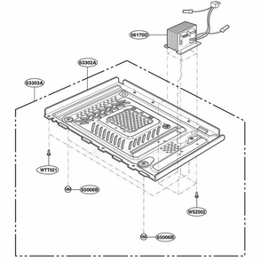 Base Plate Parts Diagram and Parts List for MA748B CB1EGSE LG Range