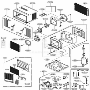 Main Diagram and Parts List for CP12G10B AT1AFRD LG Air Conditioner