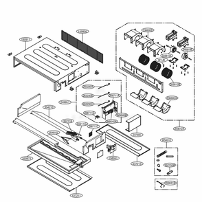 L2 Chassis Diagram and Parts List for ARNU123L2G4 ANWALUS LG Air Conditioner