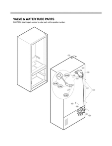 Valve And Water Parts Diagram and Parts List for LFX25974SW 04 LG Refrigerator
