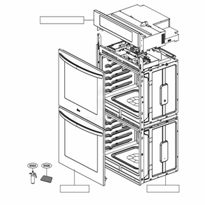 Main Diagram and Parts List for LWD3063ST ASTLLGA LG Wall Oven