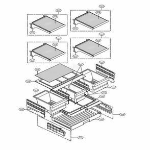 Refrigerator Parts Diagram and Parts List for LFC21776ST ASTCNA2 LG Refrigerator