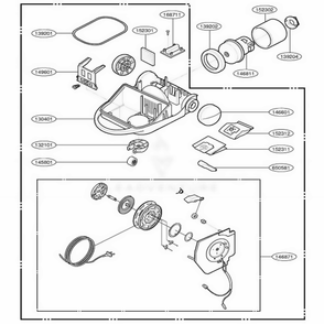 Part Location Diagram of 4687FI1469C LG CORD REEL ASSEMBLY