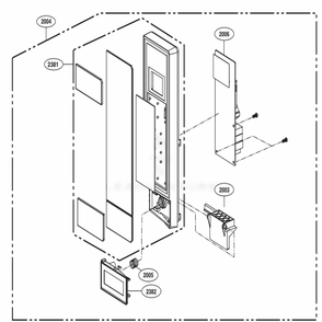 Control Panel Parts Diagram and Parts List for LMC2075ST CSSEBBY LG Microwave
