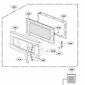Part Location Diagram of 383EW1A101B LG PARTS ASSEMBLY