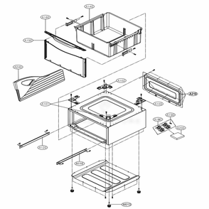Main Diagram and Parts List for WDP4K BBSEEUS LG Washer