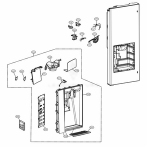 Dispenser Parts Diagram and Parts List for LFX31925ST ASTCNA6 LG Refrigerator