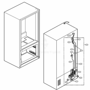 Valve And Water Tube Parts Diagram and Parts List for LRMDC2306S ASTCNA0 LG Refrigerator