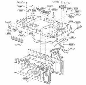 Interior Parts 2 Diagram and Parts List for 80604 ABSESEA LG Range