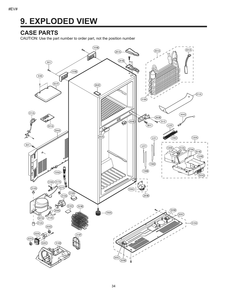 Case Parts Diagram and Parts List for GM-U652GQDP ASWCSE4 LG Refrigerator