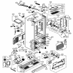Part Location Diagram of EBR60223402 LG PCB ASSEMBLY,SUB