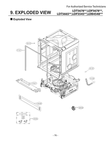 Diagram 1 Diagram and Parts List for DUA414TD ABDEEUS LG Dishwasher