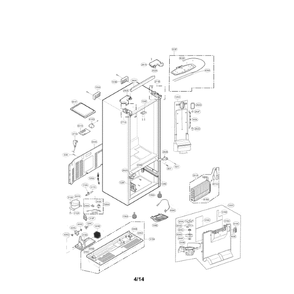 Part Location Diagram of ABQ74110423 LG CASE ASSEMBLY,DISPLAY