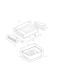 Freezer Parts Diagram and Parts List for LFX28968SB 01 LG Refrigerator