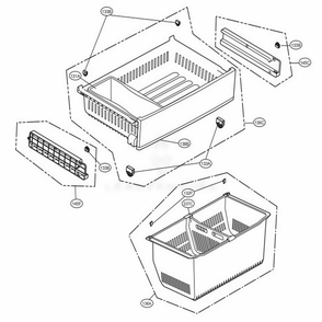 Freezer Parts Diagram and Parts List for 73063 ASTCSE1 LG Refrigerator