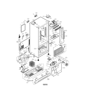 Case Diagram and Parts List for LFC23760SB 00 LG Refrigerator