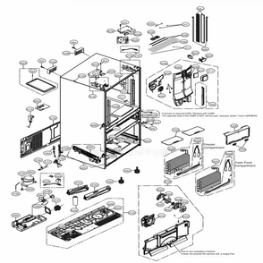 Case Parts Diagram and Parts List for LMXC23796S ASTCNA0 LG Refrigerator