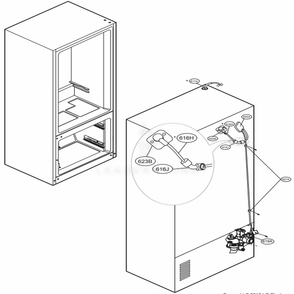 Valve And Water Tube Parts Diagram and Parts List for LMXS28626S ASTCNA4 LG Refrigerator
