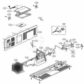 Machine Compartment Diagram and Parts List for LSXS26366S ASTCNA4 LG Refrigerator