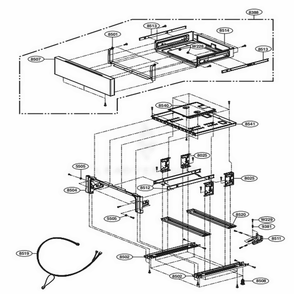Drawer Parts Diagram and Parts List for LRG3194BM FBMELGA LG Range