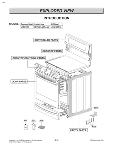 Introduction Diagram and Parts List for FE1784LS ASTLLGA LG Range