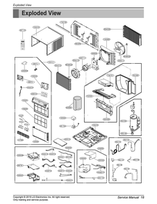 Diagram 1 Diagram and Parts List for W3NQ10UNNP0 AC1AUSH LG Air Conditioner
