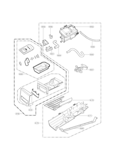 Panel Drawer Parts Diagram and Parts List for DLEX3250V  LG Dryer