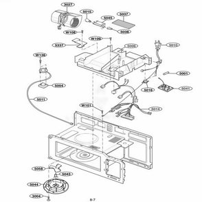 Interior Parts 3 Diagram and Parts List for 80592 CWHESEA LG Wall Oven