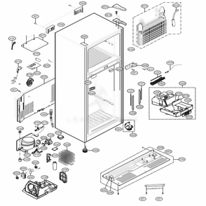 Case Parts Diagram and Parts List for 68032 ASWCSE1 LG Refrigerator