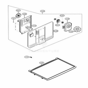 Freezer Parts Diagram and Parts List for LTCS24223W ASWCNA8 LG Refrigerator