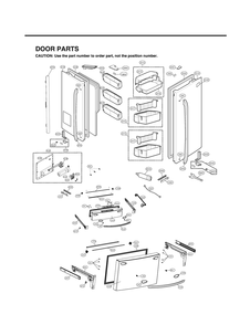 Door Parts Diagram and Parts List for GR-L31GHSJM ASTCNA0 LG Refrigerator